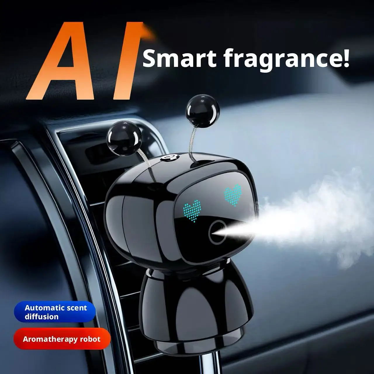 Odor Eliminator Car - Nieuwe AI slimme robot auto luchtverfrisser,